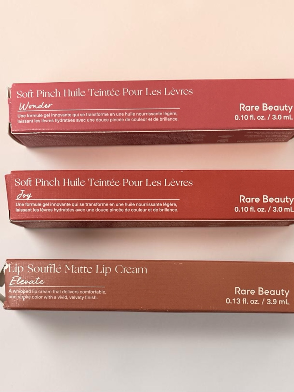 Rare Beauty Tinted Lip Oil Bundle Wonder Joy Elevate